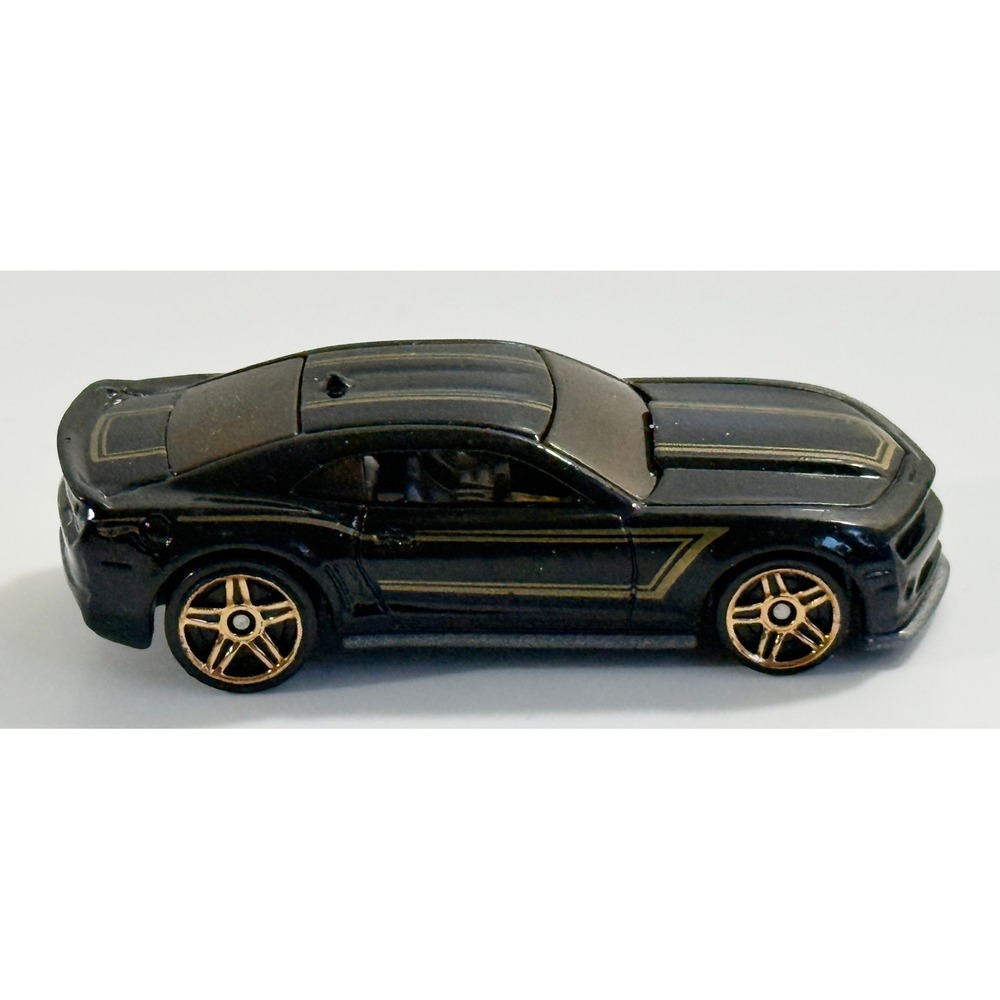 Hot Wheels 2012 Camaro SS Toy Car 1:64 Black Excellent Gold Stripes Muscle - Picture 3 of 6